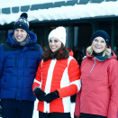 Prince William, Duchess Catherine, Crown Prince Haakon and Crown Princess Mette-Marit in Holmenkollen. Photo: Terje Pedersen / NTB scanpix